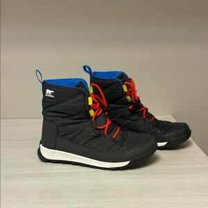 Sorel Kids Black and Red Snow Boots youth size 5